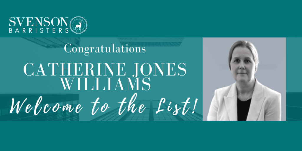Congratulations Catherine Jones Williams!