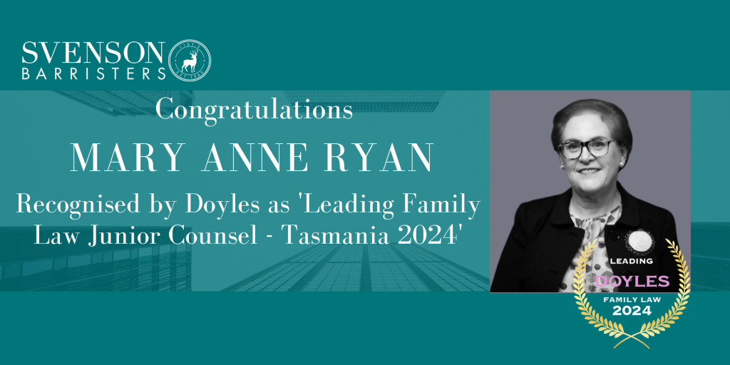 Congratulations Mary Anne Ryan!
