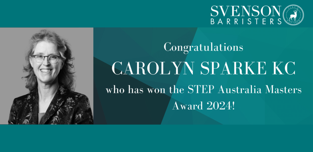 Congratulations Carolyn Sparke KC!