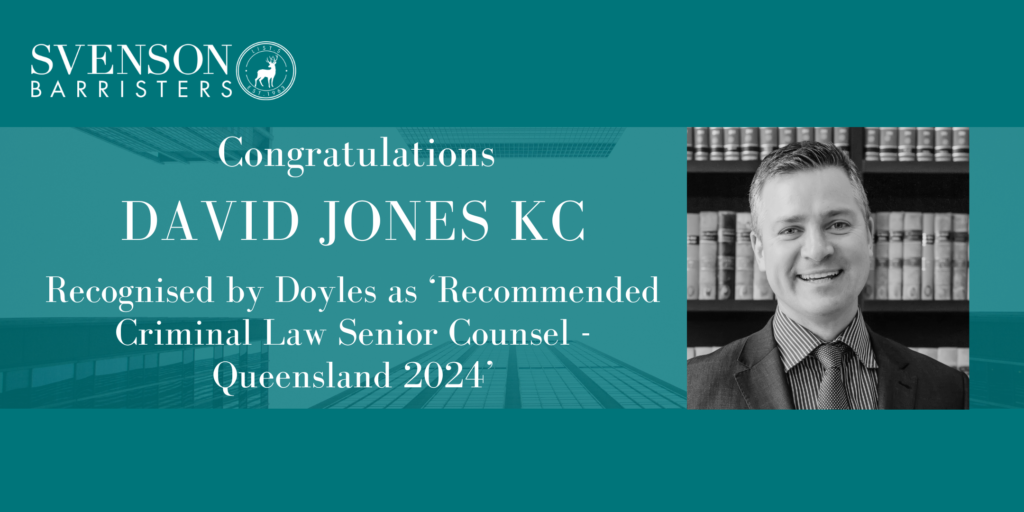 Congratulations David Jones KC!