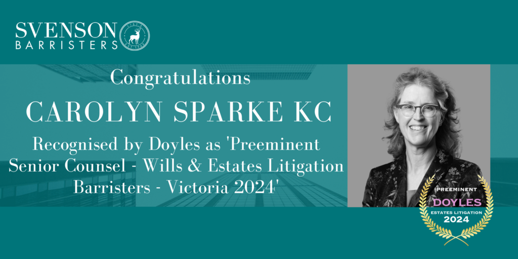 Congratulations Carolyn Sparke KC!