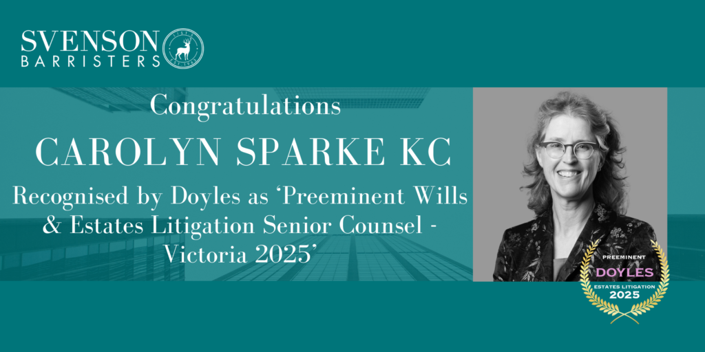 Congratulations Carolyn Sparke KC!