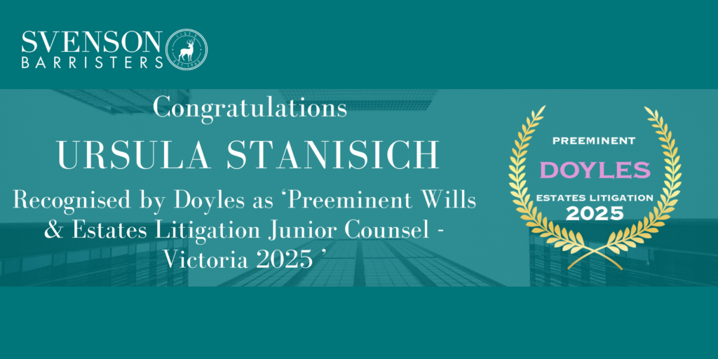 Congratulations Ursula Stanisich!